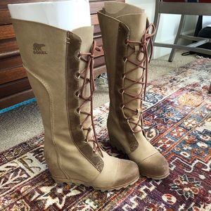 EUC Sorel Cate the Great tall wedge boots